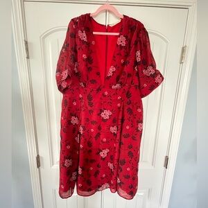 Eshakti Red Floral Dress